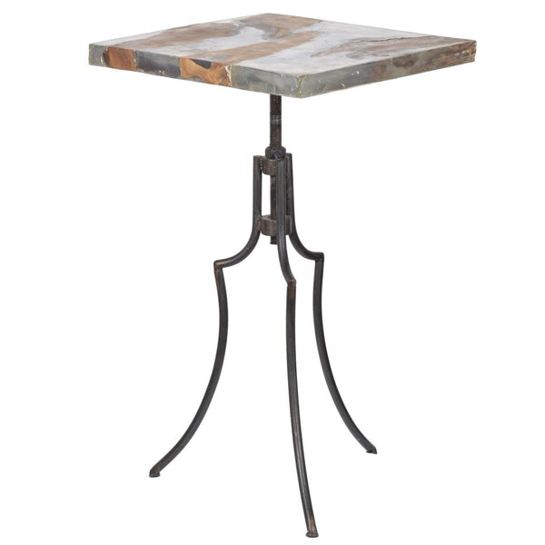 A&B Home Fret Tripod Solid Teak Wood Table