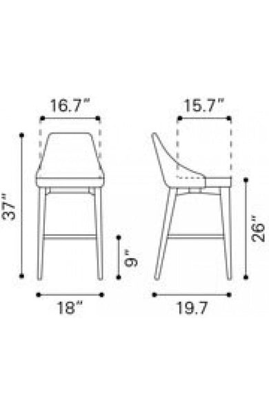 Zuo Moor Counter Chair | Counter Stools | Modishstore-4