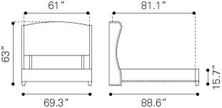 Zuo Enlightenment Queen Bed | Beds | Modishstore-6