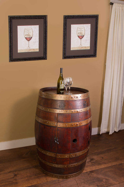 Napa East Whole Refinished Wine Barrel Cabinet