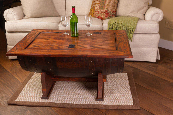 Napa East Wine Barrel Distressed Finish Coffee Table