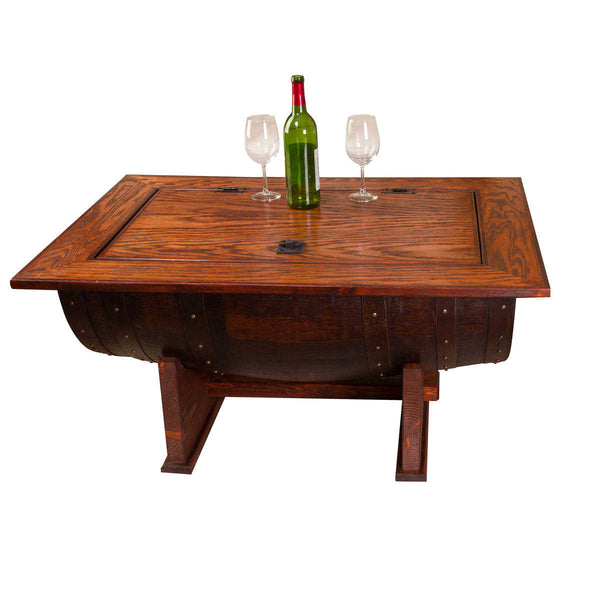 Napa East Wine Barrel Distressed Finish Coffee Table