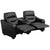 Futura Series 2-Seat Reclining Black Leathersoft Theater Seating Unit With Cup Holders By Flash Furniture | Chairs & Recliners | Modishstore