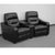 Futura Series 2-Seat Reclining Black Leathersoft Theater Seating Unit With Cup Holders By Flash Furniture | Chairs & Recliners | Modishstore - 3