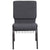 Hercules Series 18.5''W Church Chair In Dark Gray Fabric With Book Rack - Silver Vein Frame By Flash Furniture | Side Chairs | Modishstore - 4