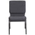 Hercules Series 18.5''W Stacking Church Chair In Dark Gray Fabric - Silver Vein Frame By Flash Furniture | Side Chairs | Modishstore - 4