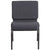 Hercules Series 21''W Church Chair In Dark Gray Fabric - Silver Vein Frame By Flash Furniture | Side Chairs | Modishstore - 4