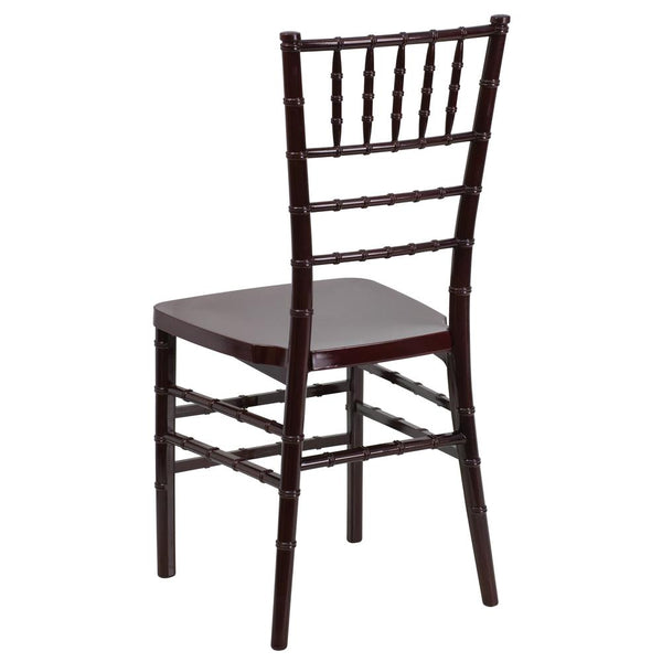 Hercules Premium Series Mahogany Resin Stacking Chiavari Chair By Flash Furniture | Dining Chairs | Modishstore - 3