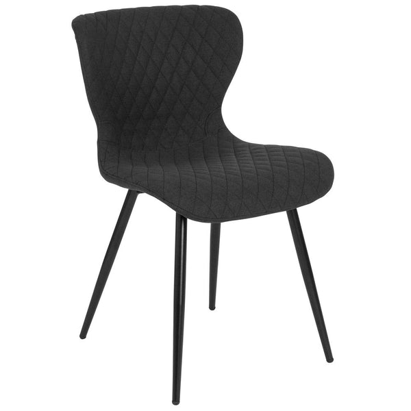 Contemporary Upholstered Chair In Black Fabric By Flash Furniture | Dining Chairs | Modishstore