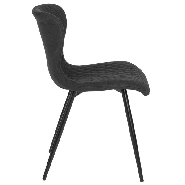 Contemporary Upholstered Chair In Black Fabric By Flash Furniture | Dining Chairs | Modishstore - 2