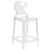 Ghost Counter Stool With Tear Back In Transparent Crystal By Flash Furniture | Bar Stools | Modishstore