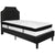 Brighton Twin Size Tufted Upholstered Platform Bed In Black Fabric With Memory Foam Mattress By Flash Furniture | Beds | Modishstore - 2