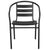 Black Metal Restaurant Stack Chair With Aluminum Slats By Flash Furniture | Dining Chairs | Modishstore - 4