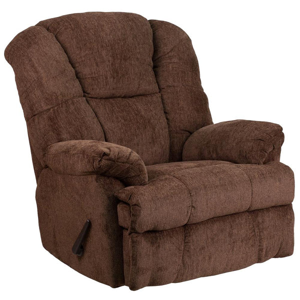 Contemporary Hillel Chocolate Chenille Rocker Recliner By Flash Furniture | Chairs & Recliners | Modishstore