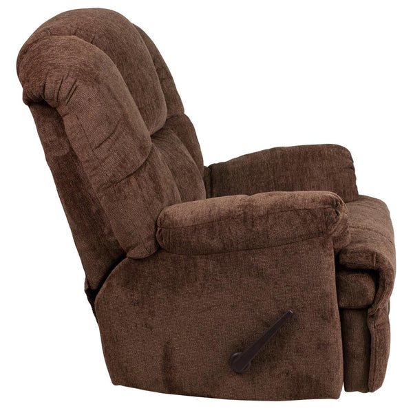 Contemporary Hillel Chocolate Chenille Rocker Recliner By Flash Furniture | Chairs & Recliners | Modishstore - 2