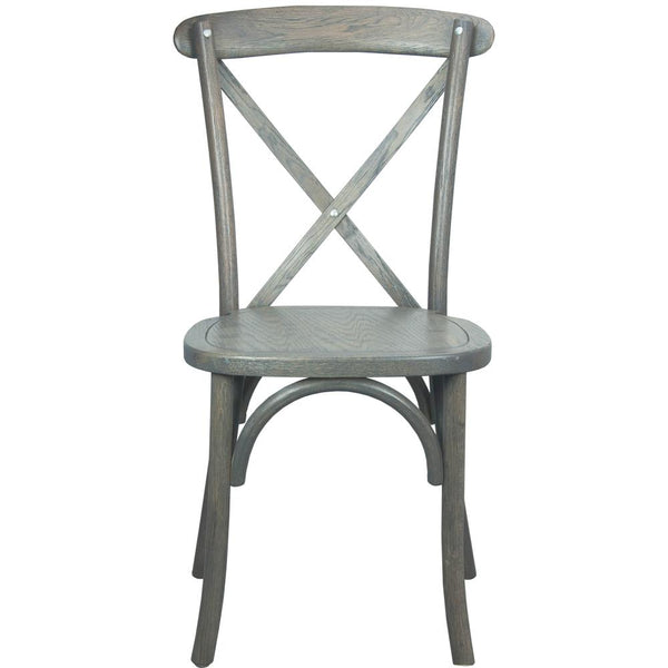 Advantage Grey X-Back Chair By Flash Furniture | Dining Chairs | Modishstore - 4