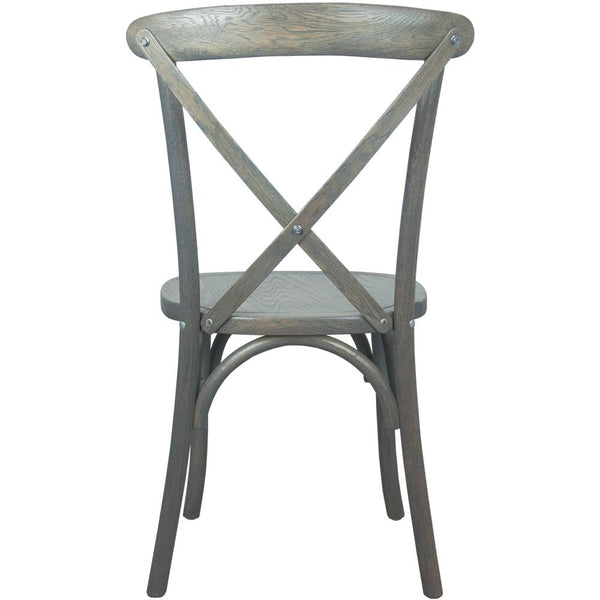 Advantage Grey X-Back Chair By Flash Furniture | Dining Chairs | Modishstore - 2