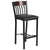 Eclipse Series Vertical Back Black Metal And Walnut Wood Restaurant Barstool With Black Vinyl Seat By Flash Furniture | Bar Stools | Modishstore