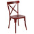 Rustic Distressed Metal Cross Back Chair (Red) By Flash Furniture | Dining Chairs | Modishstore - 2