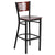 Hercules Series Black Slat Back Metal Restaurant Barstool - Mahogany Wood Back & Seat By Flash Furniture | Bar Stools | Modishstore