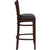 Hercules Series Ladder Back Mahogany Wood Restaurant Barstool - Black Vinyl Seat By Flash Furniture | Bar Stools | Modishstore - 2