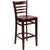 Hercules Series Ladder Back Mahogany Wood Restaurant Barstool By Flash Furniture | Bar Stools | Modishstore