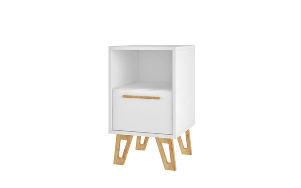 Manhattan Comfort Doris 1-Drawer Mid- Century Nightstand | Nightstands | Modishstore