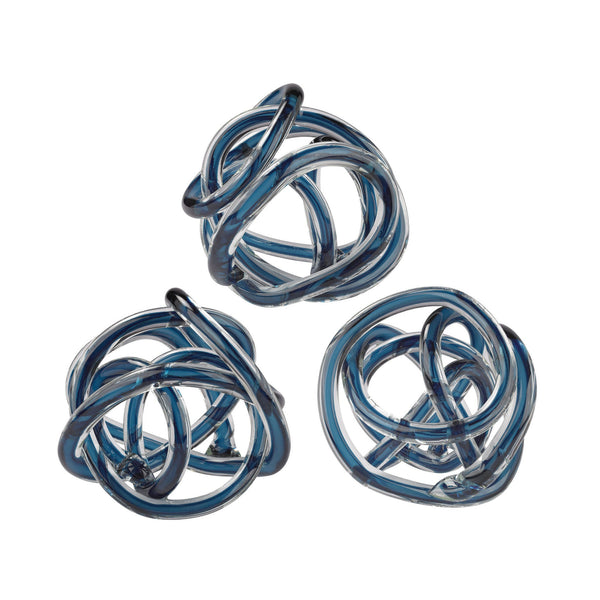 Dimond Home Glass Knots - Set Of 3 | Modishstore | Filler