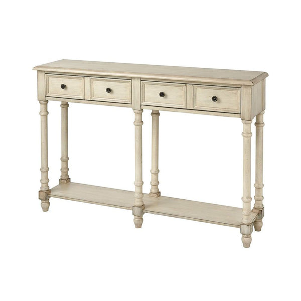 Stein World Hager Antique Cream Console Table | Modishstore | Console Tables