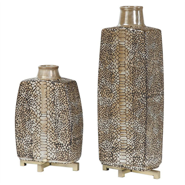 Uttermost Reptila Vases - Set Of 2 | Modishstore | Vases-3