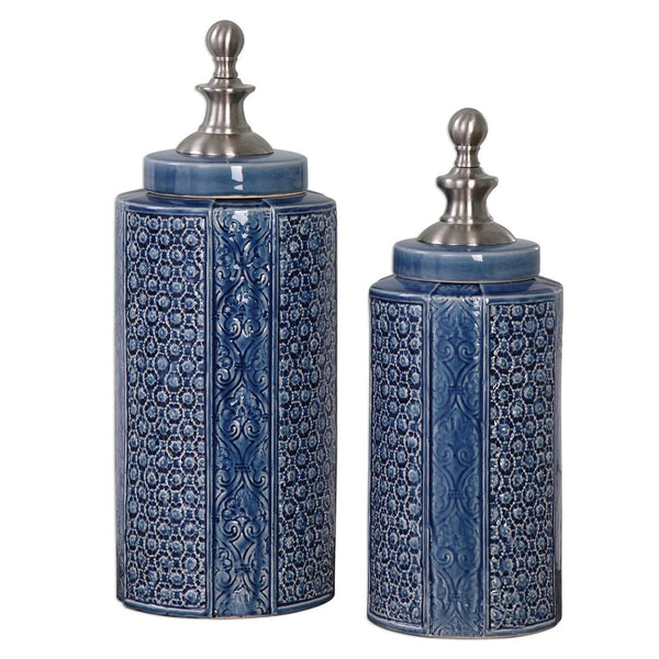 Uttermost Pero Urns Set of 2 | Modishstore | Bottles & Jugs-2