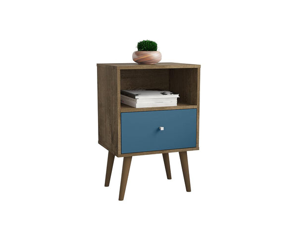 Manhattan Comfort Liberty Mid Century - Modern Nightstand 1.0 with 1 Cubby Space | Nightstands | Modishstore-21