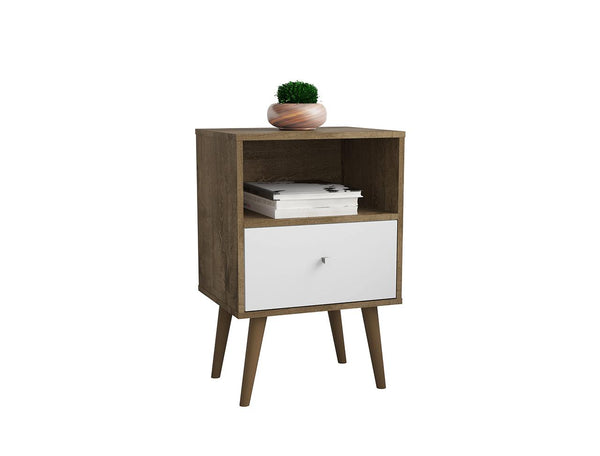 Manhattan Comfort Liberty Mid Century - Modern Nightstand 1.0 with 1 Cubby Space | Nightstands | Modishstore-24