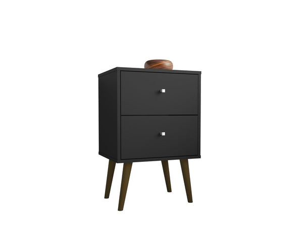 Manhattan Comfort Liberty Mid Century - Modern Nightstand 2.0 with 2 Full Extension Drawers | Nightstands | Modishstore-9