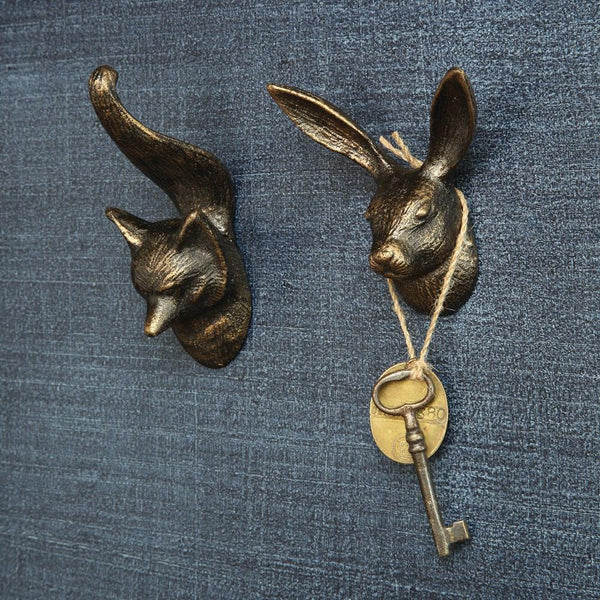 HomArt Hare Wall Hook - Cast Iron - Set of 4-4