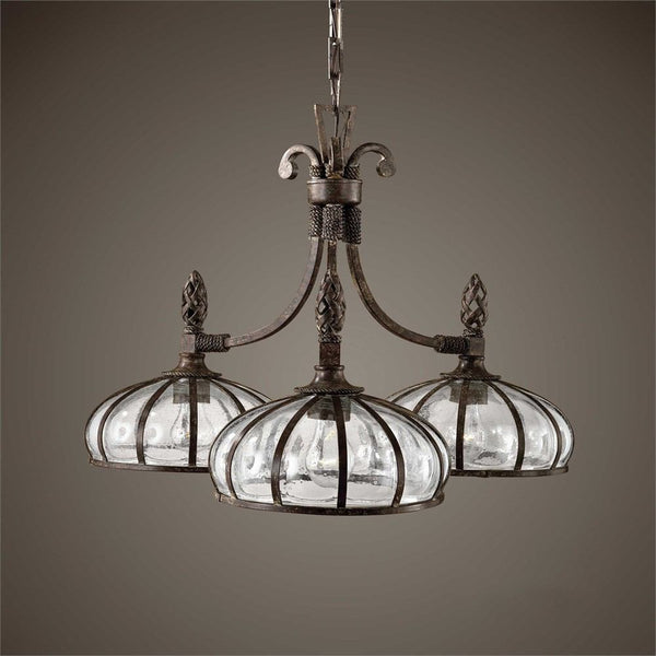 Uttermost Galeana 3 Lights Chandelier | Modishstore | Chandeliers