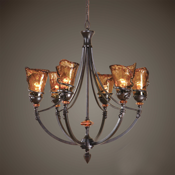 Uttermost Vitalia 6 LT. Chandelier | Modishstore | Chandeliers