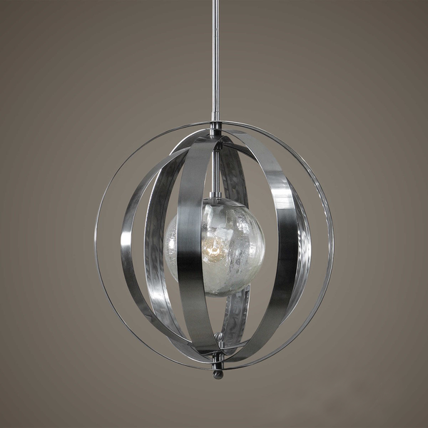 Uttermost Trofarello Silver 1 LT. Pendant | Modishstore | Pendant Lamps