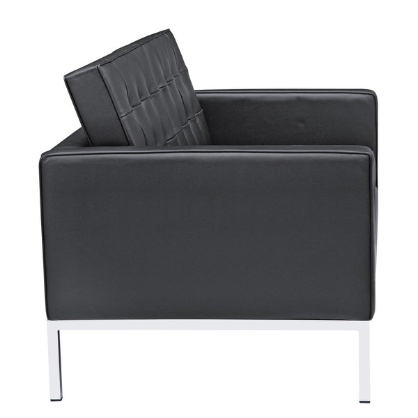 Fine Mod Imports Button Loveseat in Leather | Loveseats | Modishstore-5