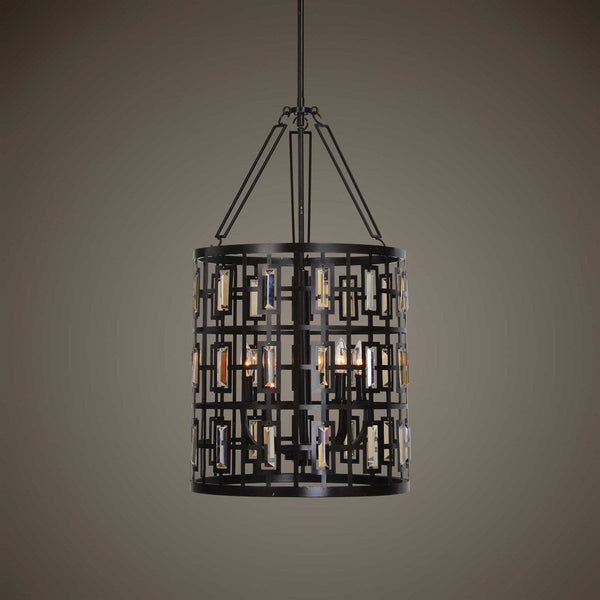 Uttermost Rhombus 5 LT Lantern Pendant | Modishstore | Pendant Lamps