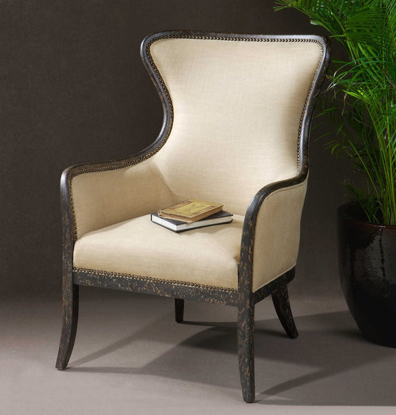 Uttermost Zander Wing Chair | Modishstore | Accent Chairs