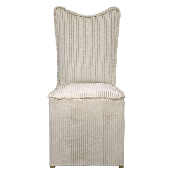 Uttermost Lenore Armless Chairs , Oatmeal 2 Per Box | Modishstore | Accent Chairs-2