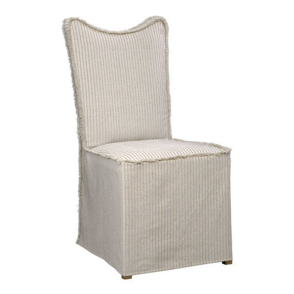 Uttermost Lenore Armless Chairs , Oatmeal 2 Per Box | Modishstore | Accent Chairs-5