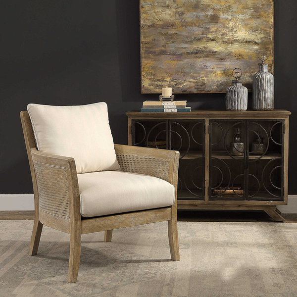 Uttermost Encore Armchair, Natural | Modishstore | Armchairs