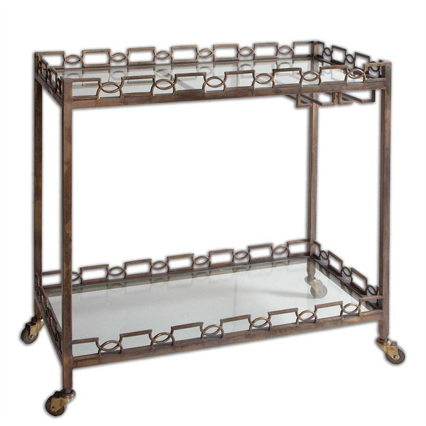 Uttermost Nicoline Serving Cart | Modishstore | Bar Carts