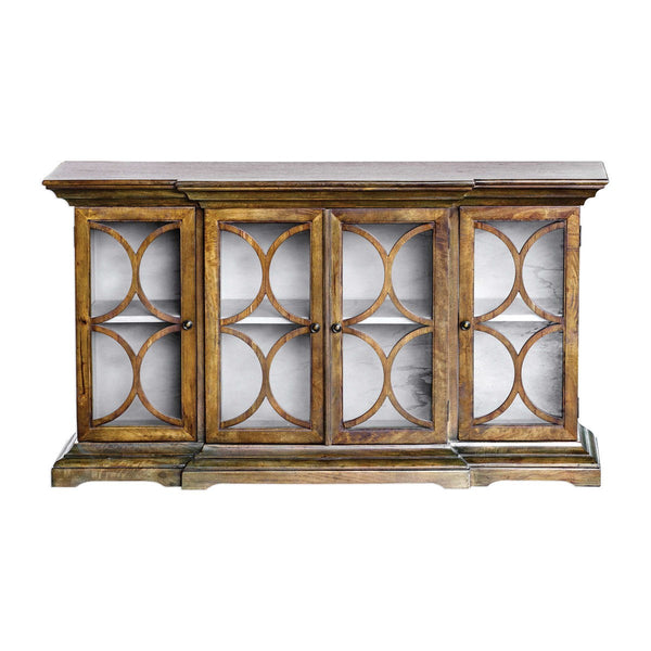 Uttermost Belino 4 Door Cabinet, Mist | Modishstore | Cabinets-2