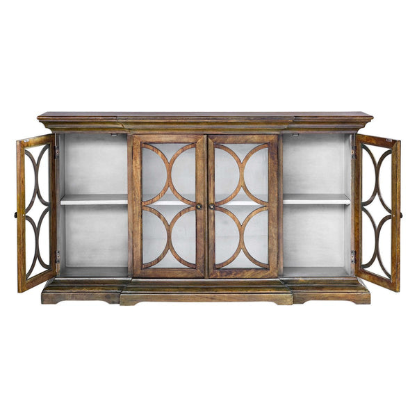 Uttermost Belino 4 Door Cabinet, Mist | Modishstore | Cabinets-5