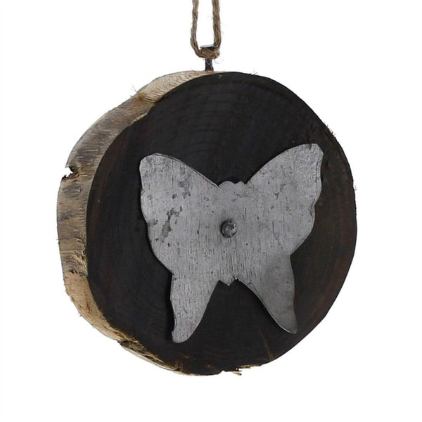 HomArt Wood Slice Ornament - Butterfly - Set of 8-3