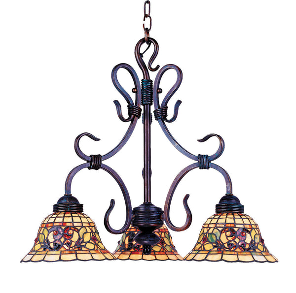 ELK Lighting Tiffany Buckingham 3 Light Chandelier - 363-VA | Modishstore | Chandeliers