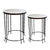 A&B Home Fenna Side Tables With Marble Top - Set Of 2